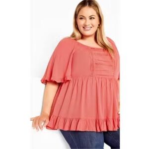 Avenue Vibrant Rose Blouse
